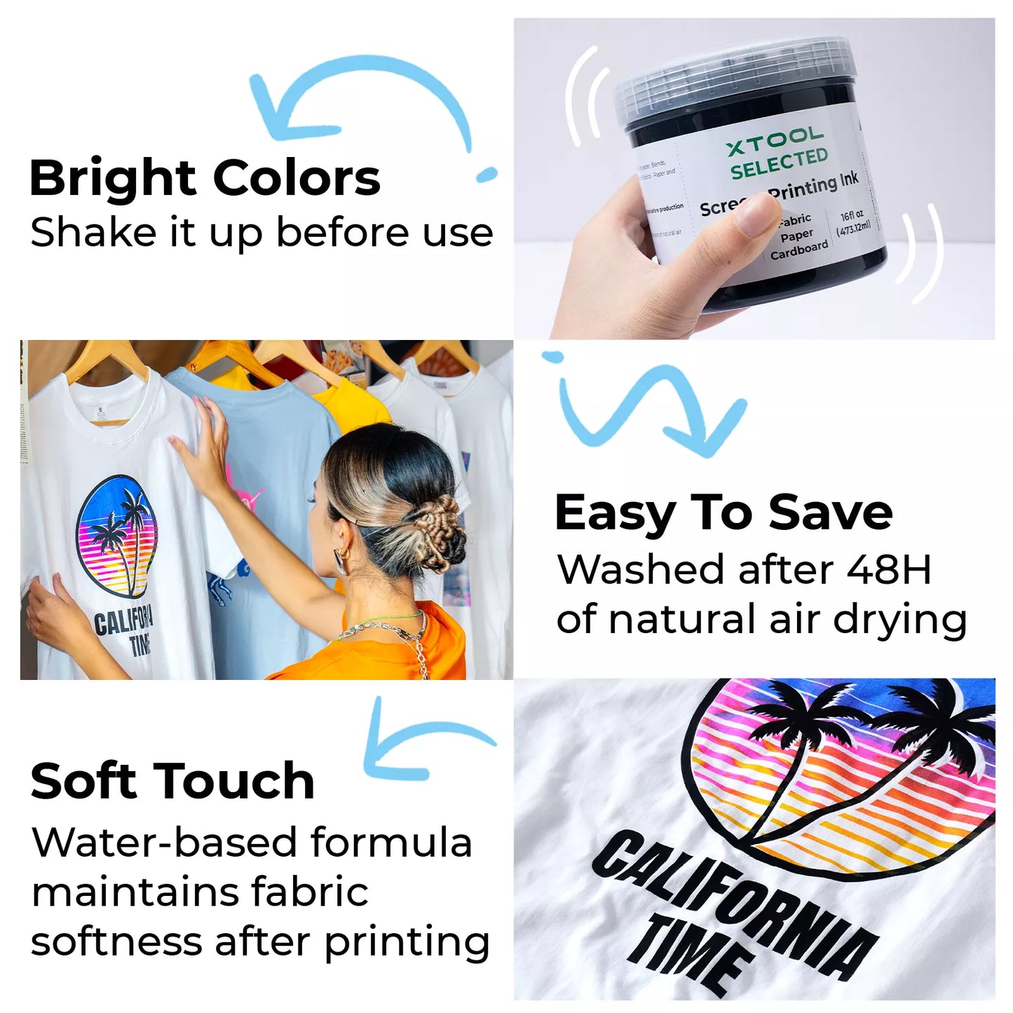 xTool White Screen Printing Ink 473.12ml