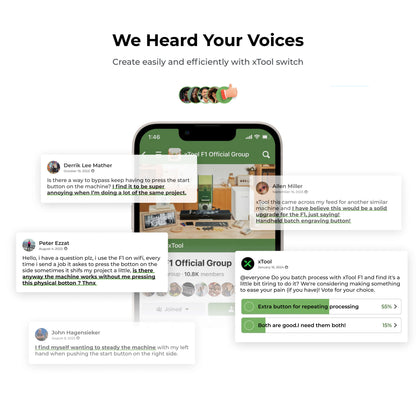 xTool F1 Pedal or Button Switch