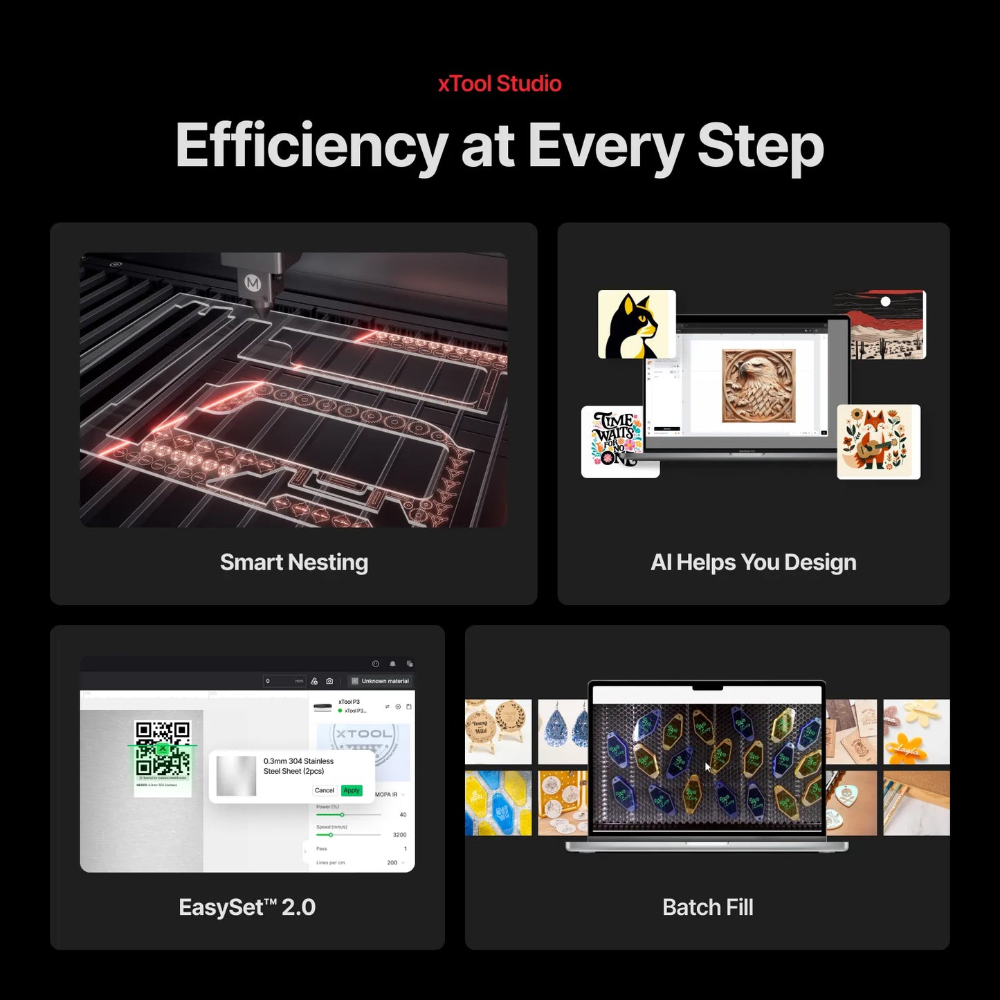 xTool P3 80W Flagship CO2 Laser Cutter with Intelligent Automation