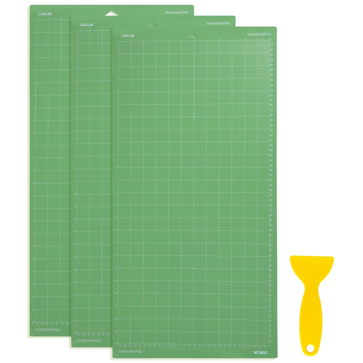 LOKLiK Cutting Mat 3 Pack - Green Standard Grip 30.5 x 61cm