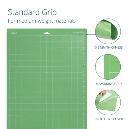 LOKLiK Cutting Mat 3 Pack - Green Standard Grip 30.5 x 61cm