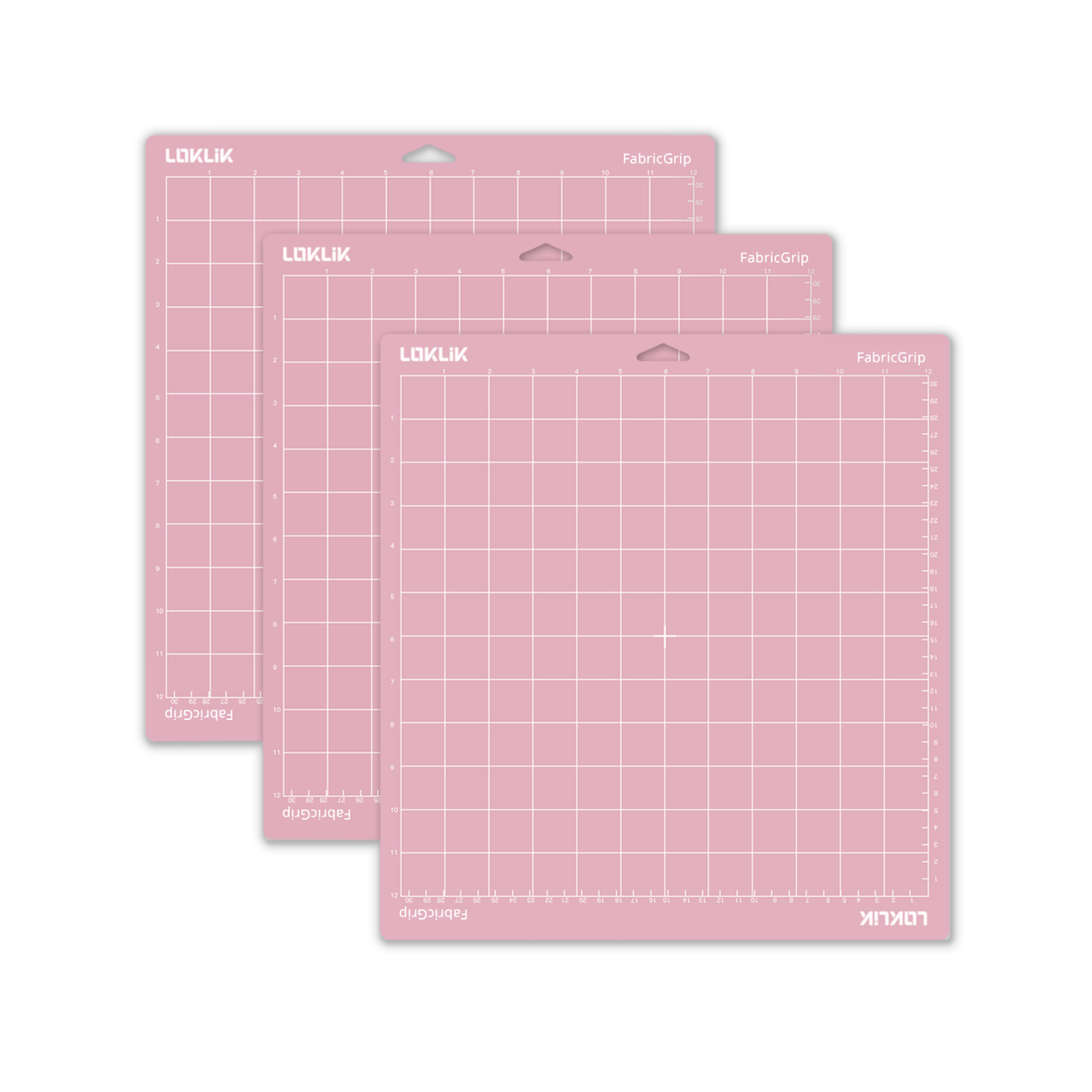 LOKLiK Cutting Mat 3 Pack - Pink Fabric Grip