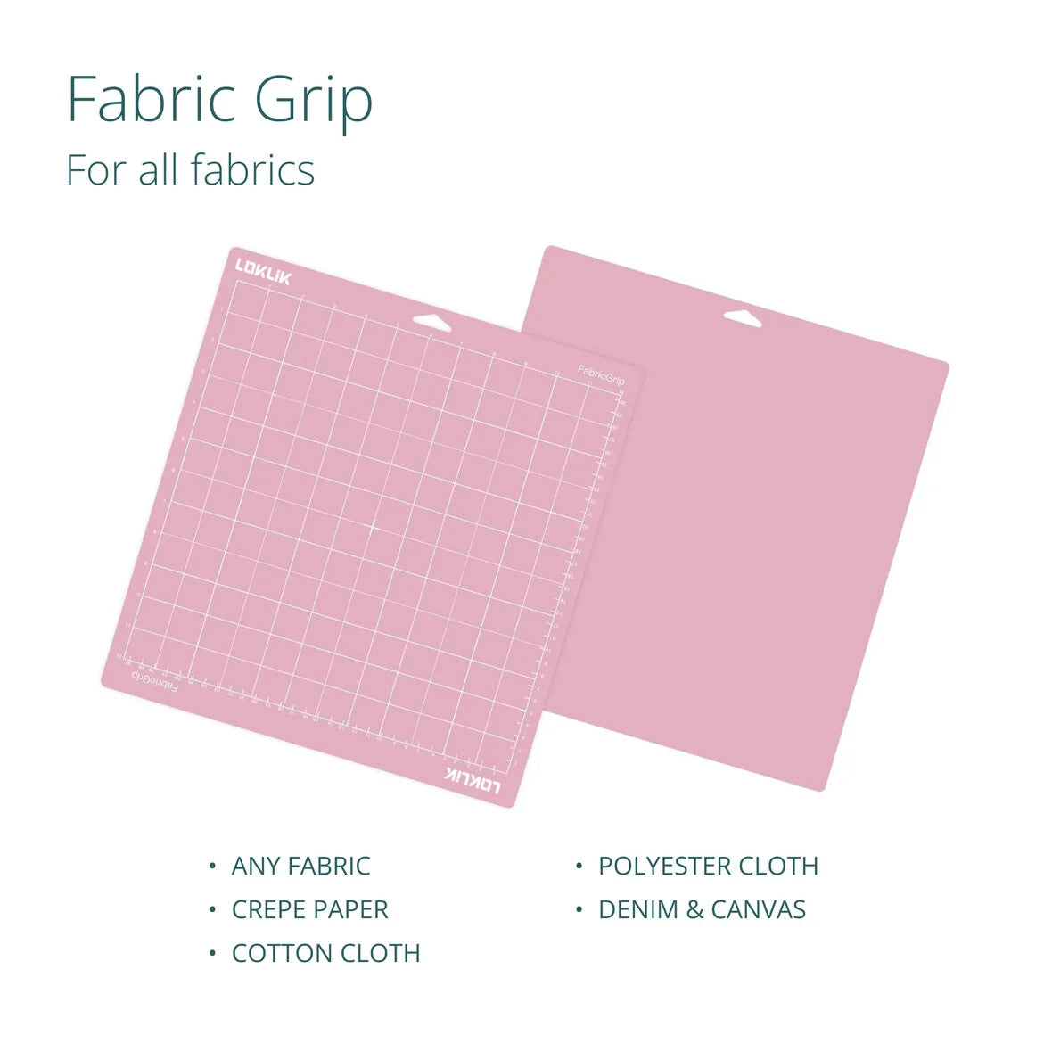 LOKLiK Cutting Mat 3 Pack - Pink Fabric Grip