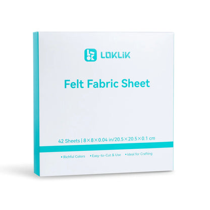 LOKLiK Felt Sheet Bundle 1.0 mm - Mixed Colours - 42 pack