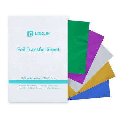 LOKLiK Foil Transfer Sheets - Silver - 50 pack