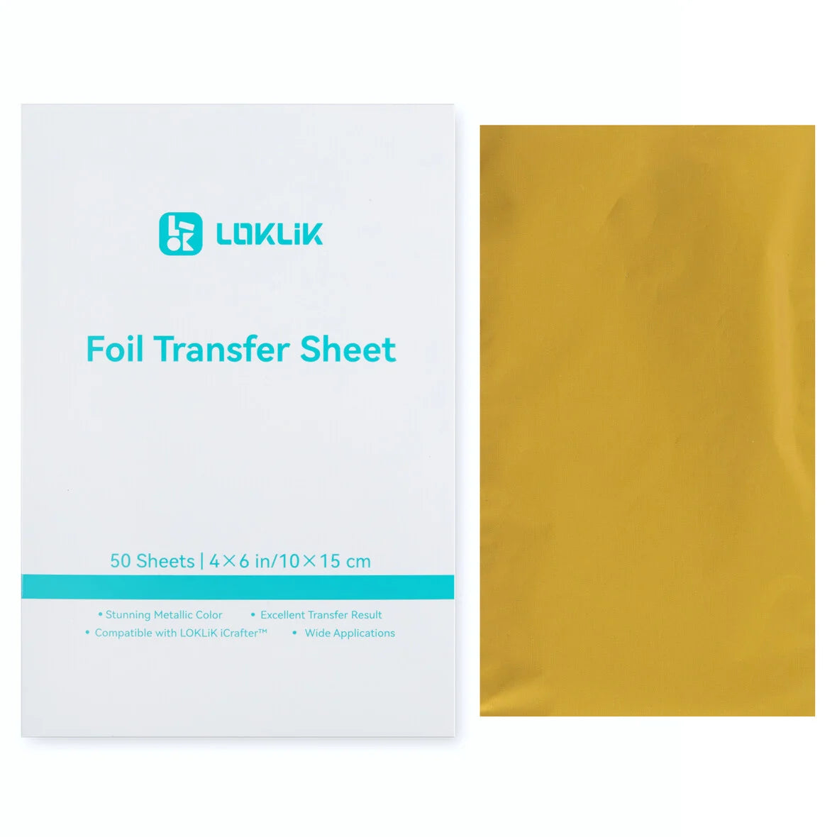 LOKLiK Foil Transfer Sheets - Gold - 50 pack