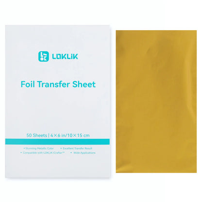 LOKLiK Foil Transfer Sheets - Gold - 50 pack