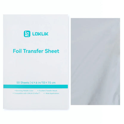 LOKLiK Foil Transfer Sheets - Silver - 50 pack