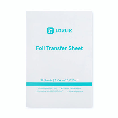 LOKLiK Foil Transfer Sheets - Silver - 50 pack