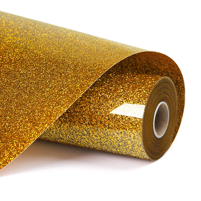 LOKLiK Heat Transfer Vinyl Glitter Golden