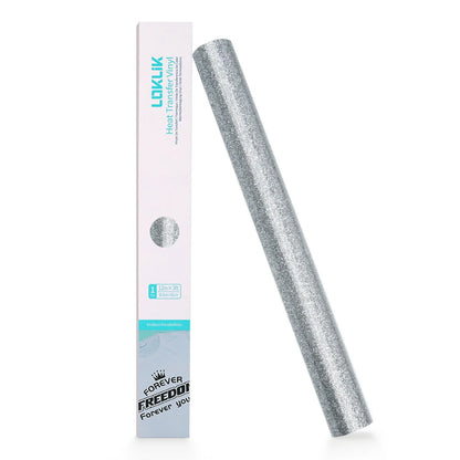 LOKLiK Heat Transfer Vinyl Glitter Silver