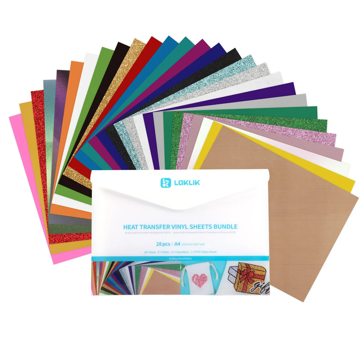 LOKLiK Heat Transfer Vinyl material bundle (A4)