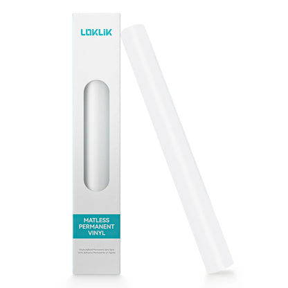 LOKLiK Matless Permanent Adhesive Vinyl Matte White