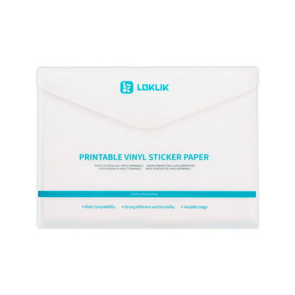 LOKLiK Matte Printable Vinyl Sticker Paper A4 - 20 Pack
