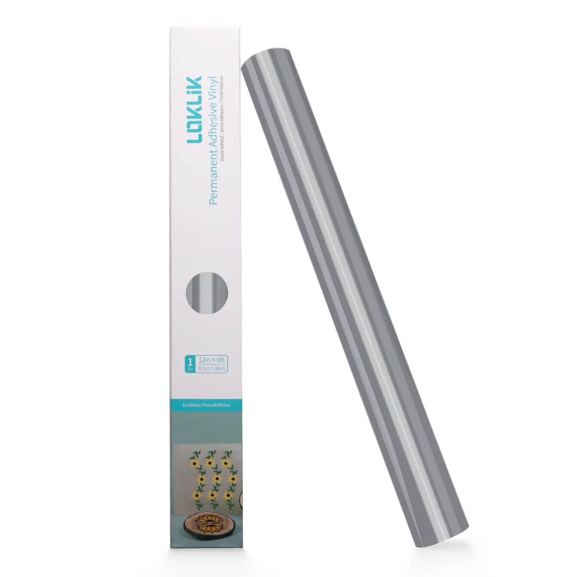 LOKLiK Permanent Adhesive Vinyl Glossy Silver