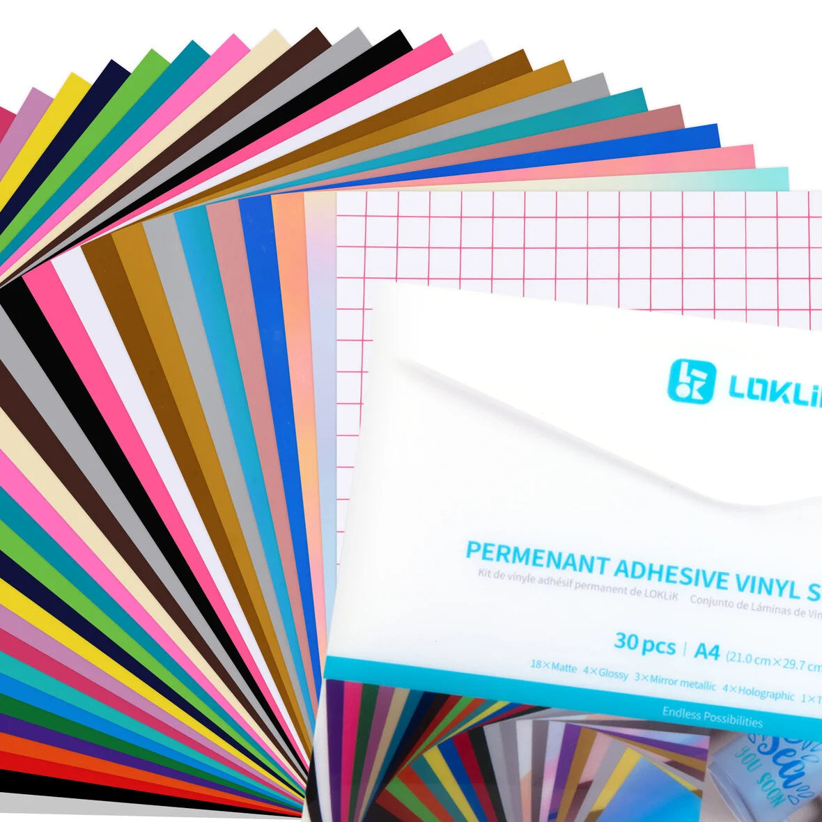 LOKLiK Permanent vinyl material bundle (A4)