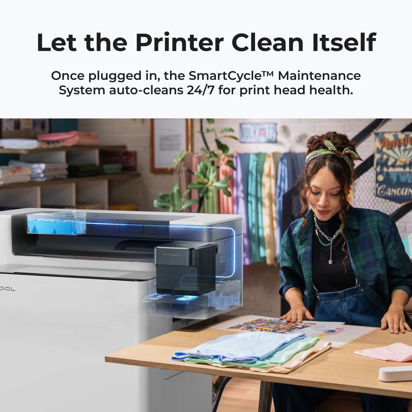 xTool Apparel Printer: One Click DTF Printer, Effortless Customization for Business