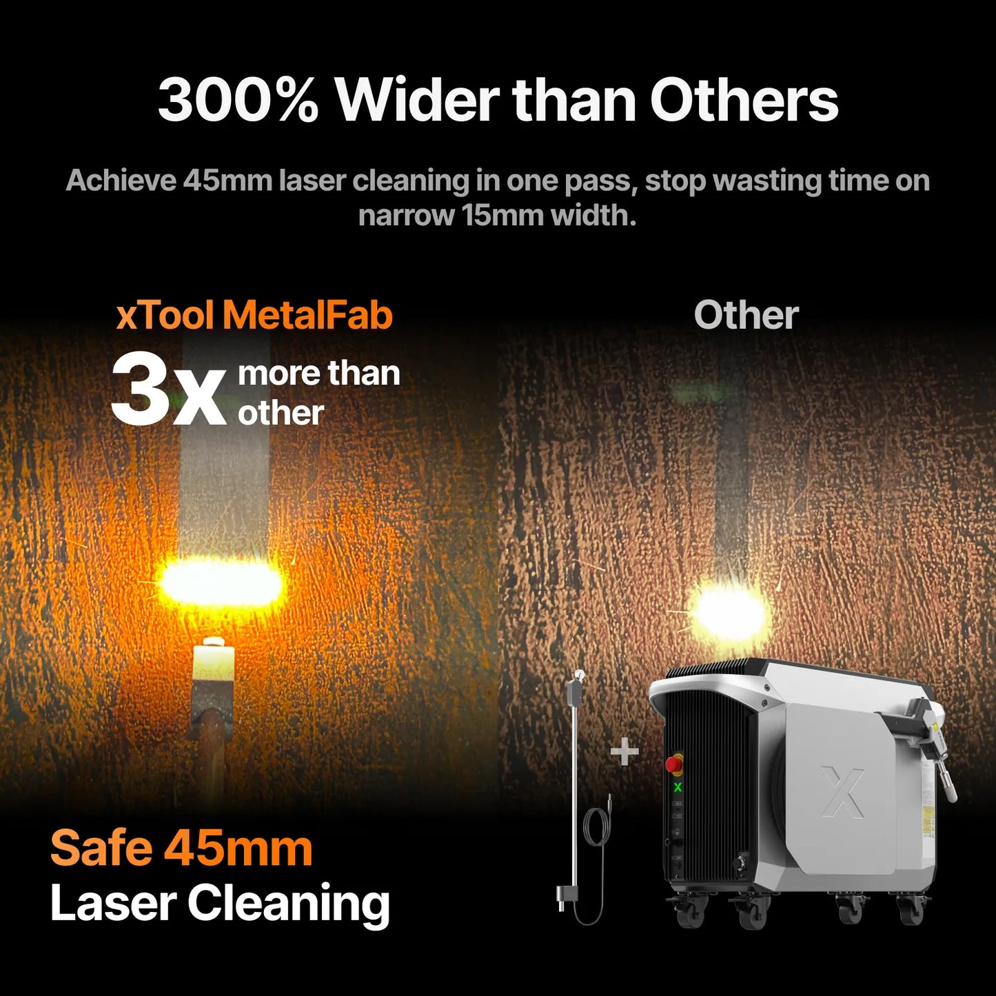 xTool MetalFab MaxClean™ 45mm Laser Cleaning Accessory