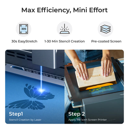 xTool Screen Printer: 1st Screen Printing Solution with Laser