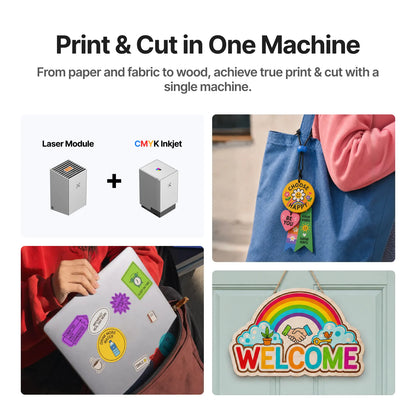 xTool M2 Color Craft Laser Cutter & Engraver | Full-Color CMYK Inkjet & 10W/20W Diode Laser